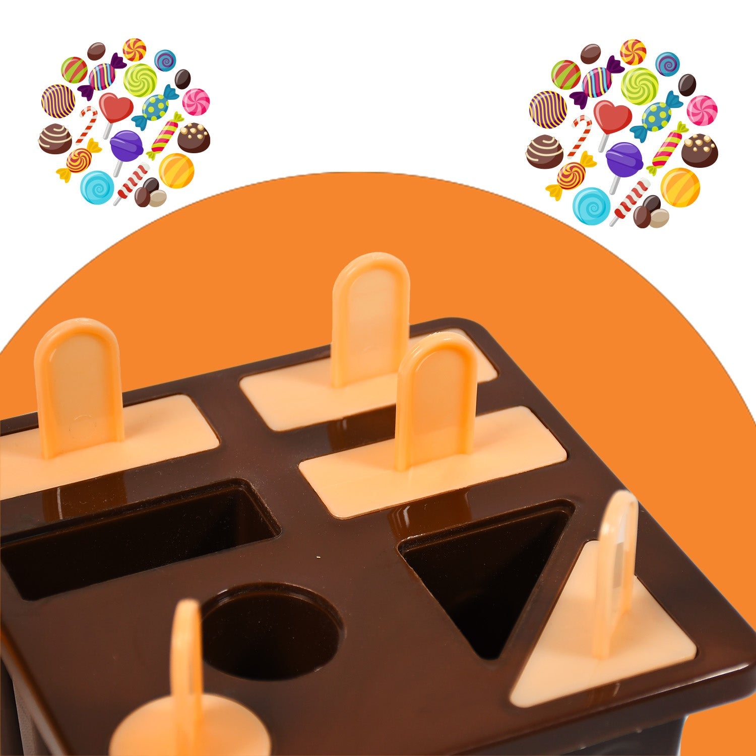 6316 Plastic Kulfi Mould, Kulfi Moulds 8 pcs Tray Ice Cream Mould Reusable Frozen Kulfi Maker Popsicle Sticks Lolly Ice Popsicle Candy Mould for Children (pink Color) DeoDap 6316 Plastic Kulfi Mould, Kulfi Moulds 8 pcs Tray Ice Cream Mould Reusable Frozen Kulfi Maker Popsicle Sticks Lolly Ice Popsicle Candy Mould for Children (pink Color) DeoDap